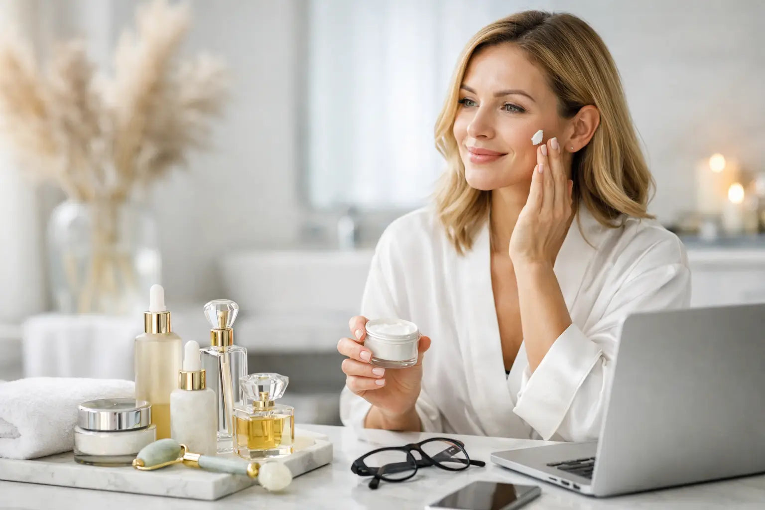Luxury skincare routine voor drukke vrouwen